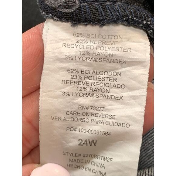 City Blues Women's Eco-Friendly Denim High Rise Relaxed Fit Jeans Blue Size 24W - Picture 3 of 6